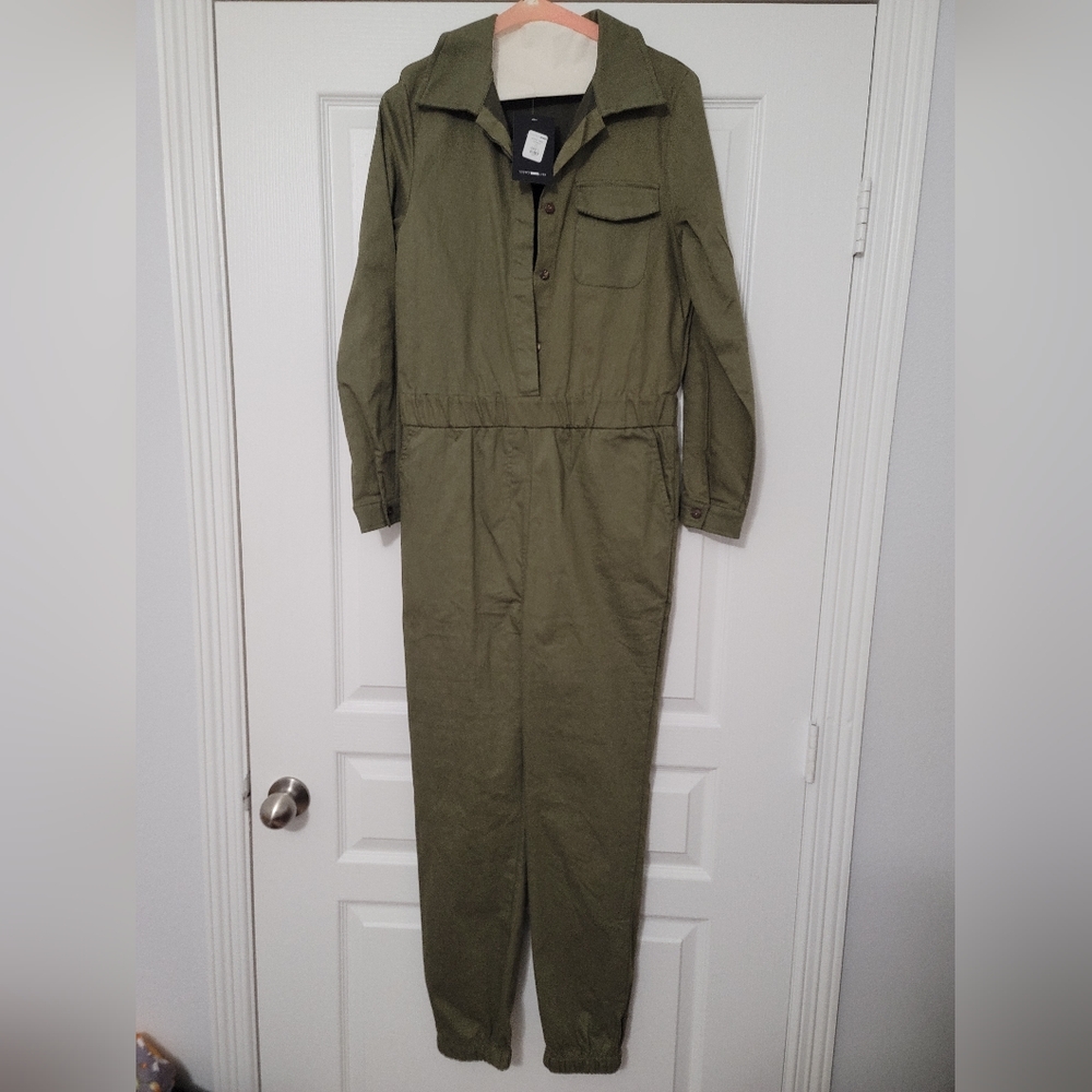 Fashion Nova aviator jumpsuit  new with tags size Large